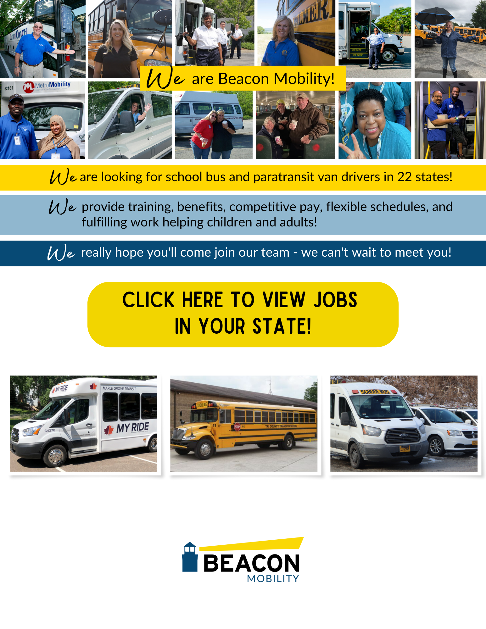 Bus Driver | Part of the Beacon Mobility family | Click here to view jobs in your state!